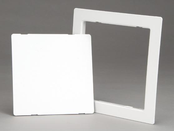 The lightweight design with a removable door is easily installed by applying glue or adhesive to the back of the frame.