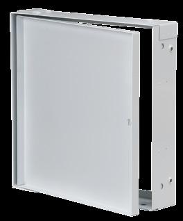 for a concealed appearance. BRA recessed access door is designed with a 5/8 depth pan to receive acoustical tile. Door: 16-gauge cold rolled steel Frame: 16-gauge cold rolled steel BRW: 22-gauge galv.
