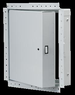 BIP fire-rated access doors are manufactured with plaster casing bead frames for a concealed appearance in vertical or horizontal plaster surfaces.