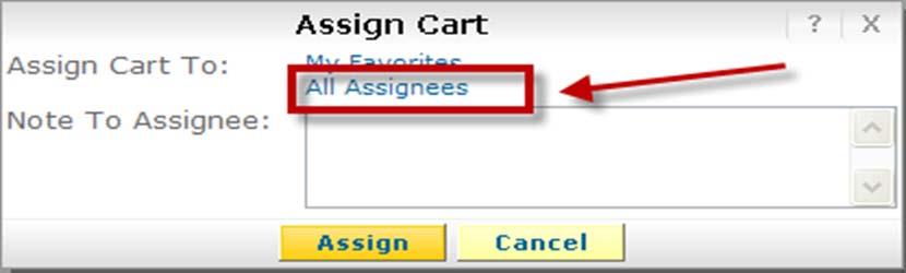 Shoppers - Assign Cart (Method 1) 1. Press the Assign Cart icon on the upper right corner. 2.