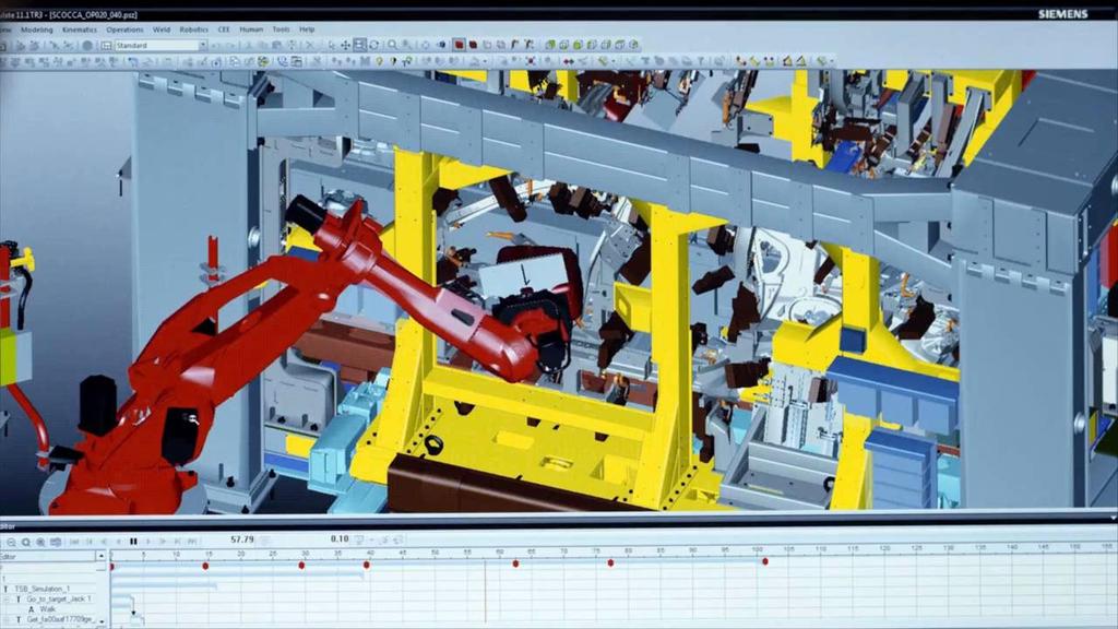 Production engineering Validate the PLC code in the virtual world Tecnomatix Process