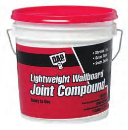 Repair Products Catagory Joint Sub Compounds Category DAP Wallboard Joint Compound (RTU) A pre-mixed, professional grade compound for taping, finishing and texturing interior gypsum wallboard.