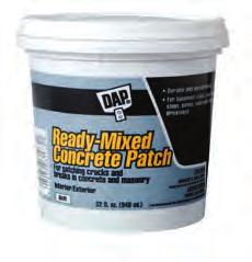Repair Products Concrete Catagory & Masonry Sub Category Products DAP Ready-Mixed Concrete Patch (RTU) A high-strength patching compound for repairing cracks or breaks in concrete and mortar joints.