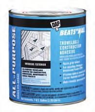 Construction Adhesives Cartridge & Canned Catagory Construction Sub Adhesives Category DAP BEATS THE NAIL All-Purpose Construction Adhesive For general construction, remodeling, maintenance and