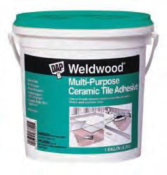 Construction Adhesives Catagory Floor Covering Sub Adhesives Category DAP WELDWOOD Multi-Purpose Ceramic Tile Adhesive High-strength, trowel-grade, latex-based adhesive for installing ceramic and