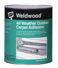 Construction Adhesives Catagory Floor Covering Sub Adhesives Category DAP WELDWOOD All Weather Outdoor Carpet Adhesive High-strength, trowel-grade, solvent-based adhesive for the installation of most