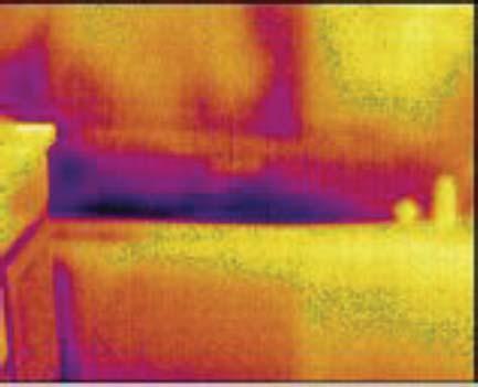 2 - Infrared image showing thermal bypass at tub with incomplete insulation and air barrier The infrared image in Figure 2.1.