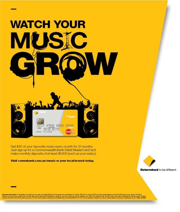 Commonwealth Bank of Australia Commonwealth Bank launched their Debit MasterCard in October 2008 Key Objectives for the program from educational perspective was of raising awareness among Youth in