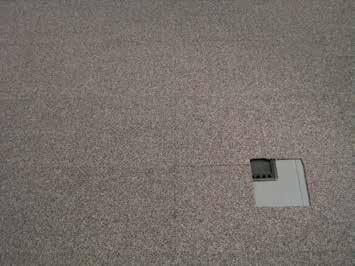 Since conventional carpet tiles do not have a one-to-one fit with the access floor