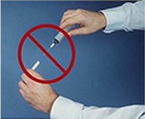 Procedures to Minimize Potential of Exposure Syringes/Needles Avoid use whenever possible use blunt needles instead of sharp needles when applicable Withdraw needles from bottles using