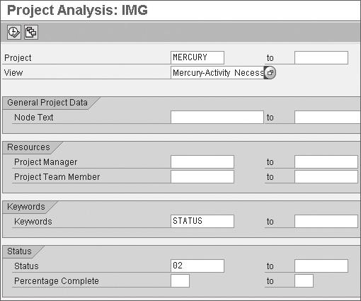3 Customizing SAP Figure 3.9 IMG Activity Analysis by Project or View So far, we have been discussing how to create a customizing project using the IMG.