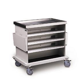 98 cm) Depth: 25 (63.5 cm) Blocking Tray Cart Diacor blocking tray carts make transferring blocking trays between the treatment and mold rooms easy.