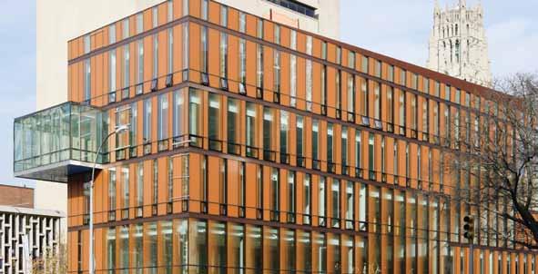 Barnard College New York, NY 6 mm glass on position with terracotta ceramic paint on position 2 Surface Finish Monolithic Unit Performance Visible Light 2 Total Solar Energy 2 UV 2 # Etched Glass