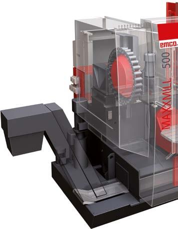 [ Tool magazine] The drum tool magazine achieves extremely short tool change times thus reducing non productive times.