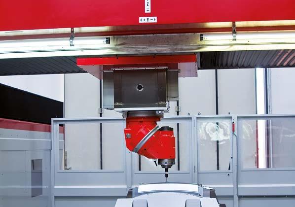 Machines with vertical spindles Portal and gantry milling machines [ Design ] Robust electrowelded structures to contain the masses and obtain the best rigidity [ Fields of application ] Aerospace,