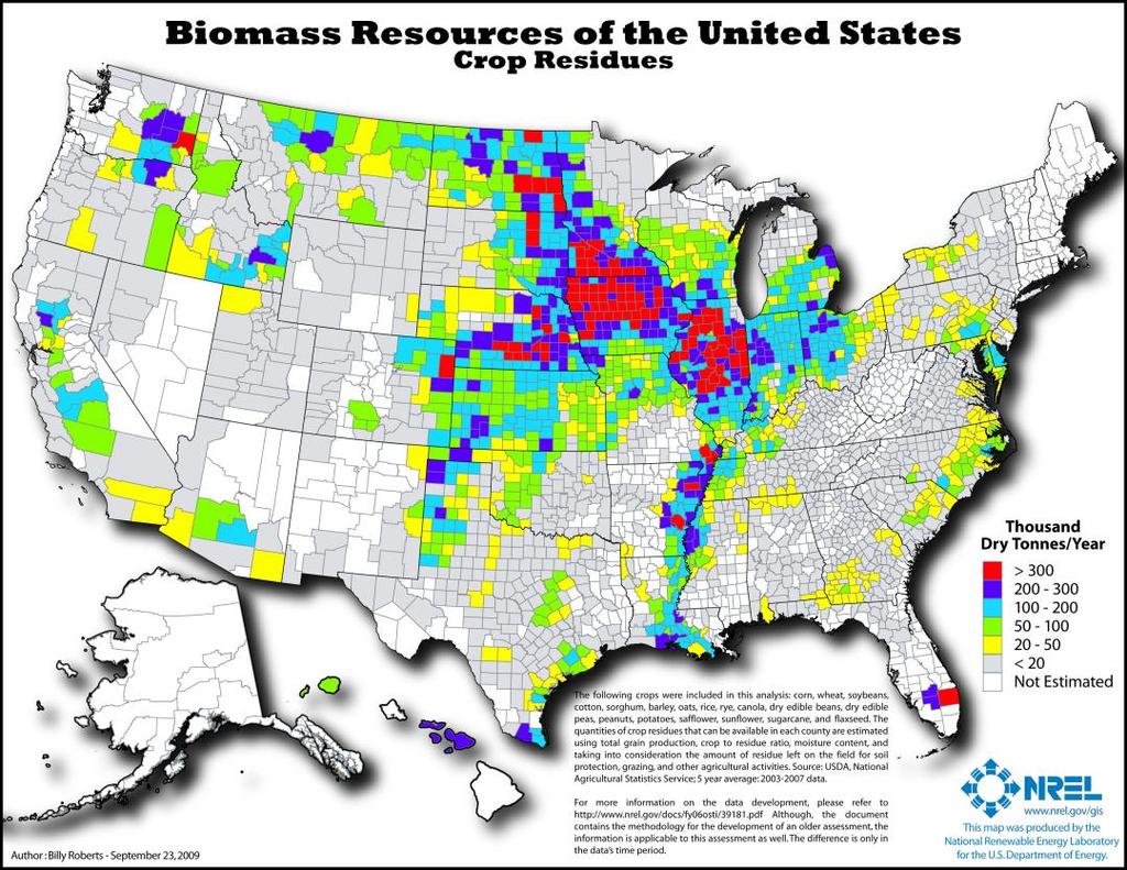 Source: NREL 1-7 Biomass and Biofuel Resources