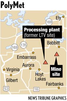 The proposed PolyMet copper mine near Hoyt Lakes, Minn.