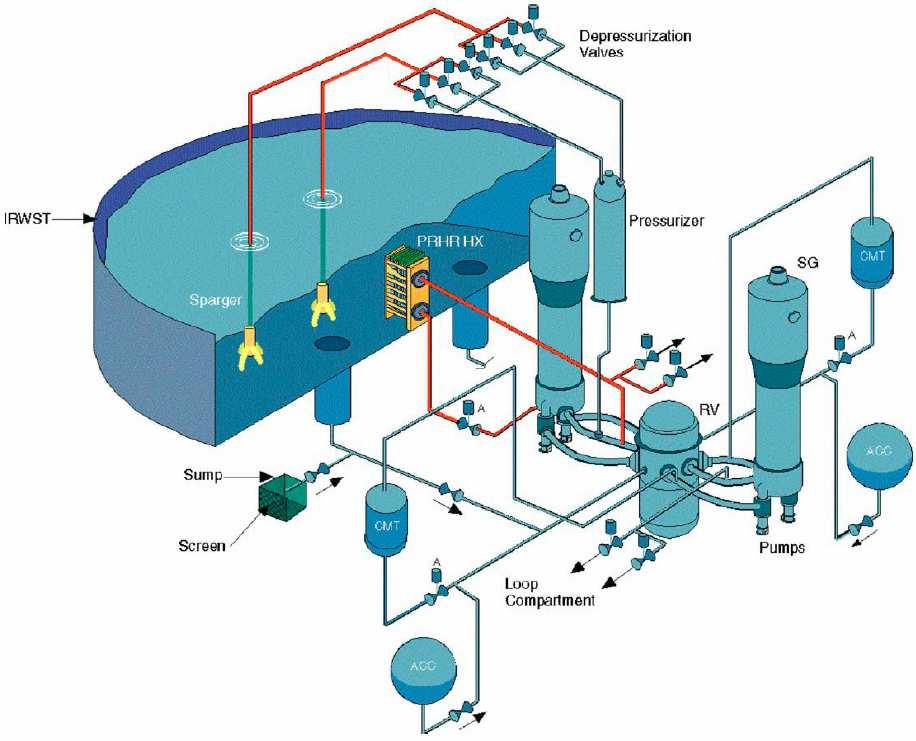 AP1000 Basics Pressurized Water Reactor (PWR) Two-loop (3 legs/loop) 3400 MWt, 1000 MWe T.L. Schulz. 2006. Westinghouse AP1000 advanced passive plant.