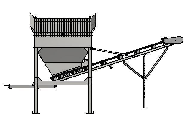 Material Flow for HPC-30 with FC-30 1) Raw feed is dumped onto the Grizzly above the Feed Conveyor. This material includes sand, gravel, stones and large rocks.