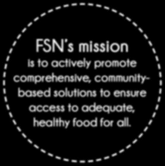 Diverse Partnerships Food security is a complex issue that involves multiple sectors. FSN works to build diverse, strategic partnerships to enhance food security in the province.