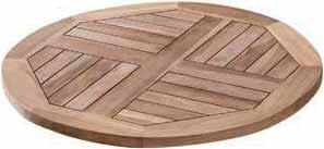 SOLID TEAK TABLE TOPS Teak table tops will require treating with a proprietary teak