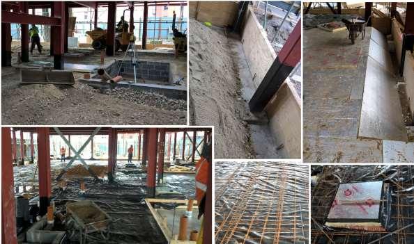 May 2017 Ground floor Works The internal drainage is now complete and the ground floor has been prepared with energy efficient insulation and steel reinforcement, ready to receive the concrete slab.
