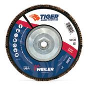 Discs are contaminant free, with Iron, Sulfur and Chlorine 0.1%. Grinding and beveling Stainless Steel tubing a with a Saber Tooth abrasive flap disc.