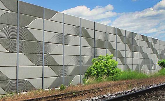 Environmental and LEED Attributes BRINGS PERSONALITY TO THE ENVIRONMENT Precast concrete sound walls can be designed in a wide array of colors and textures to blend in with a city s architecture and