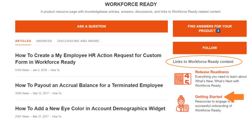 dropdown and select Workforce Ready Under the