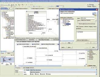 Figure 2. Rational Systems Developer software provides several usability features that make modeling and model-driven development more productive than ever.
