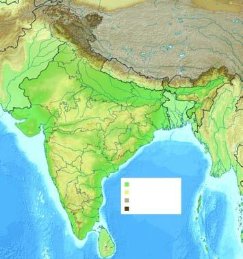 CHAPTER 5 On a map of India identify and mark the Himalayas and the Western Ghats. Using the colour code, identify the height range in which some of the rivers originate.