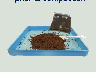 Determine the amount of water to be added to each point Mix water into soil to