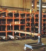 - Arms can be placed at desired levels to fully utilise available space. wheels running on rails.