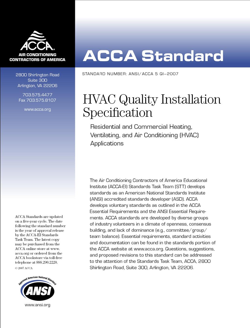 The Industry-recognized recognized HVAC QI