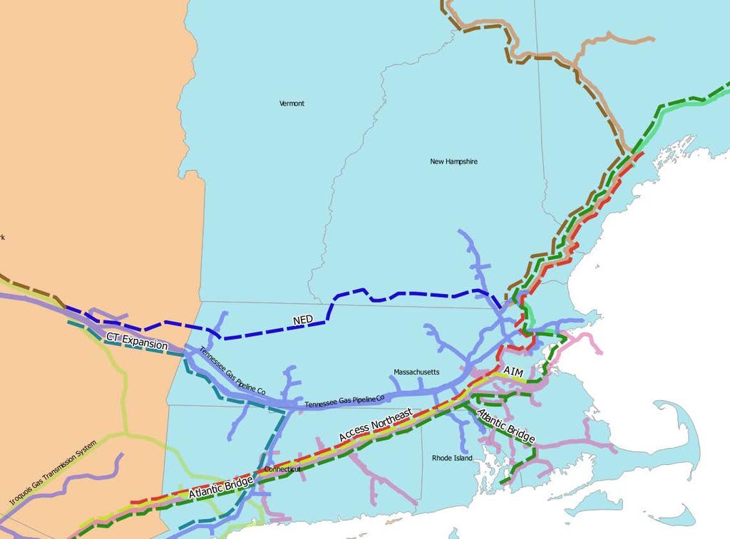NEW ENGLAND PIPELINE ADDITIONS Project Name Pipeline In-Service Date Volume (MMcfd) CT TGP Nov 216 72.