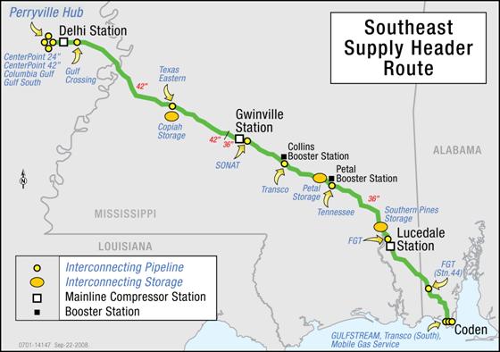 Well-Positioned for Growth Southeast Supply Header 272 miles of pipe from Perryville Hub in NE La. to Gulfstream Natural Gas near Mobile, Al. 1.