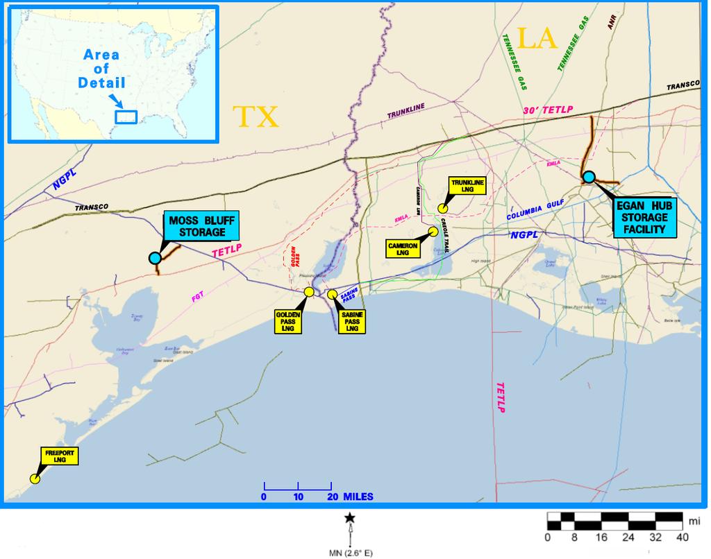 Well-Positioned for Growth Egan & Moss Bluff Storage Expansion Egan and Moss Bluff are strategically located storage along the Gulf Coast interconnecting with 7 and 5 major pipelines, respectively,