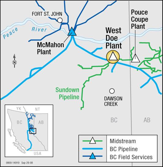 Well-Positioned for Growth West Doe Phase III Proposed expansion to existing West Doe gas plant in Peace River Arch area of northeast BC Additional gas