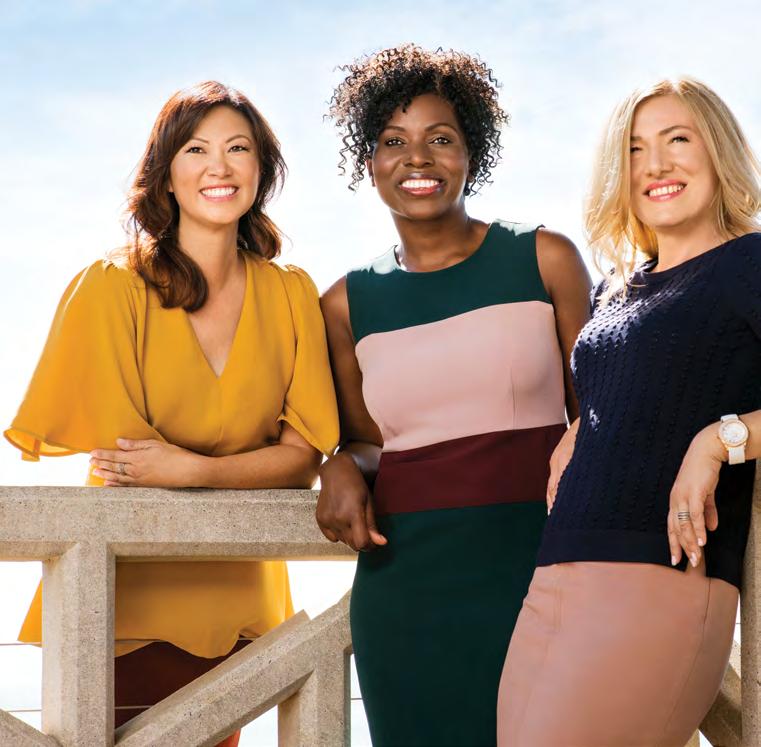LEFT TO RIGHT: Arbonne Independent Consultants Lisa Kumagai Sung Regional Vice President Edith Samambwa Executive Area Manager Anna