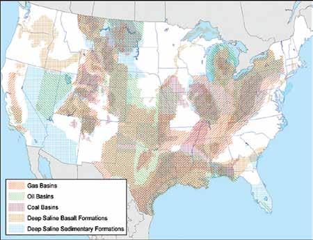 Figure 3. Potential CO 2 sequestration reservoirs in the United States. Source: Dooley et al. 2006 Figure 4. Sources in the United States that emit more than 100,000 tonnes of CO 2 per year.