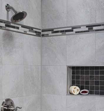 Small Detail, Big Finish The timeless beauty of ceramic and stone tiles can bring a relaxing