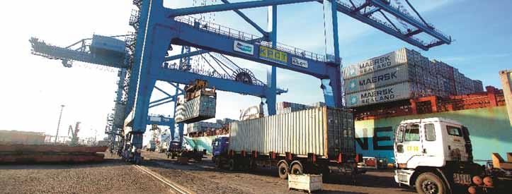 Krishnapatnam Port Inland Port Greer capacity of 2.19 million TEUs per annum.