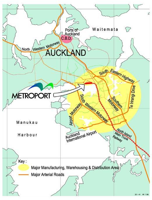 5 METROPORT ACCESSIBILITY Location is the key to MetroPort Auckland s success.