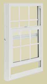 + Bottom sash tilts in for easy cleaning + Insulated glass panels with optimum thermal air space featuring a warm-edge spacer system + Aluminum-reinforced lock and meeting rails enhance structural