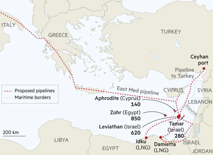 Main Recent Gas Discoveries in Offshore Eastern Mediterranean