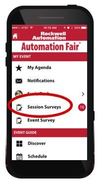 Complete the Session Survey Please complete the brief session survey on the mobile app Download the Rockwell Automation Events App Select Automation Fair Event and login