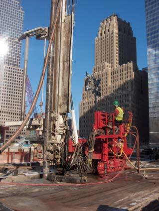 Micropiles Typically <12 dia Relies on steel for structural capacity Installed with lightweight, versatile drilling equipment Effective in difficult ground conditions World Trade