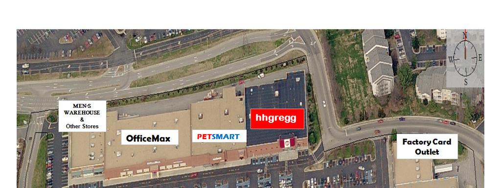 Here is an example of an aerial photo that has been labeled with the different stores of a