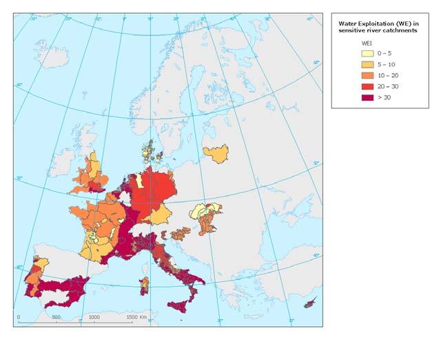 Increasing impacts of water scarcity and droughts in past 30 years Droughts Water scarcity EU area affected by droughts in the last 30 years 1400000 1200000 1000000 800000 km² 600000 400000 200000 0