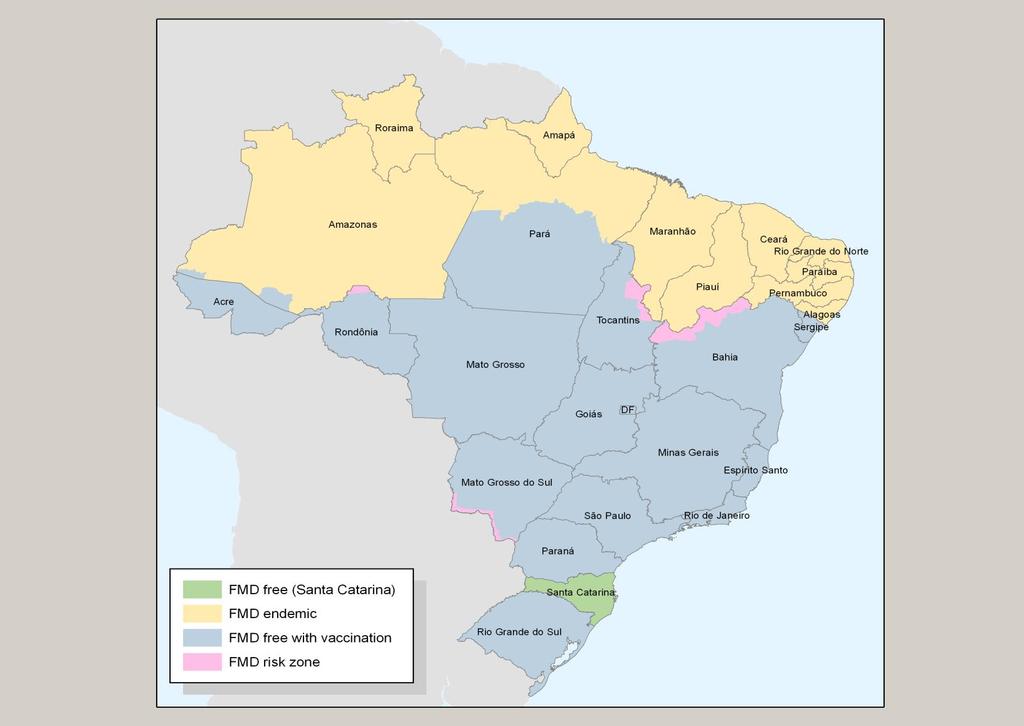 FMD Situation in Brazil in 2009 According
